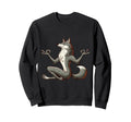 Meditation Wolf Yoga Pose Sweatshirt - Casual Everyday Wear Unisex - T-Shirt, Sweatshirt, Hoodie