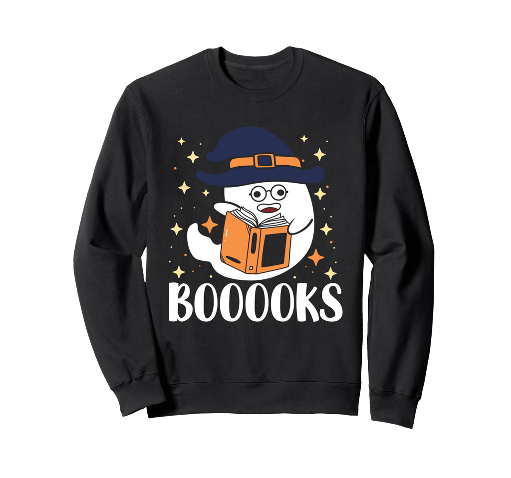 Books Funny Wordplay Boo Booooks Sweatshirt - Streetwear Style Unisex - T-Shirt, Sweatshirt, Hoodie