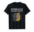 Embrace Neurodiversity Brain Autism T-Shirt - Minimalist Print for Adults - T-Shirt, Sweatshirt, Hoodie