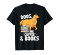 Coffee Book Reading Shirts Dog Lover T-Shirt - Custom Art Print for Adults - T-Shirt, Sweatshirt, Hoodie