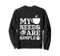 Book Funny Coffee Dog Book My Needs Sweatshirt - Graphic Print for Adults - T-Shirt, Sweatshirt, Hoodie