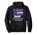 Keep Going Keep Breathing Stress Awareness Hoodie - Unique Graphic Unisex - T-Shirt, Sweatshirt, Hoodie