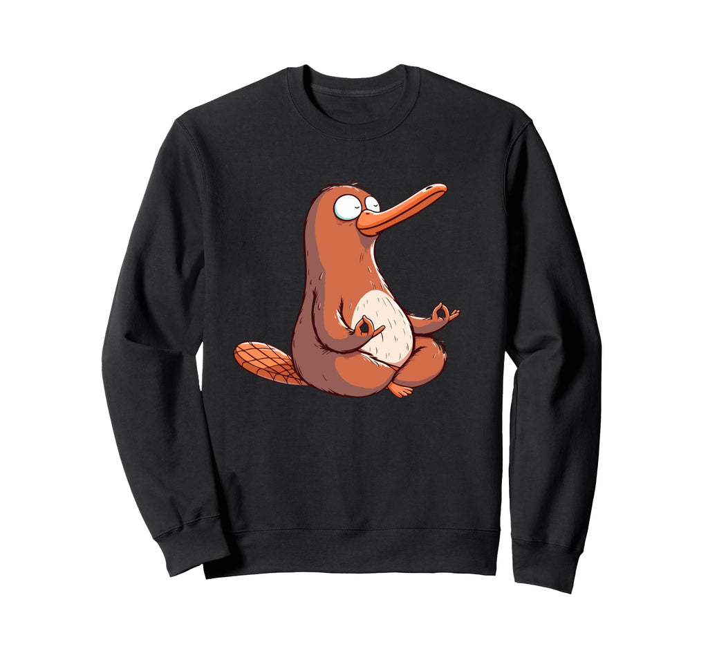 Meditation Platypus Yoga Pose Sweatshirt - Aesthetic Graphic Men Women - T-Shirt, Sweatshirt, Hoodie