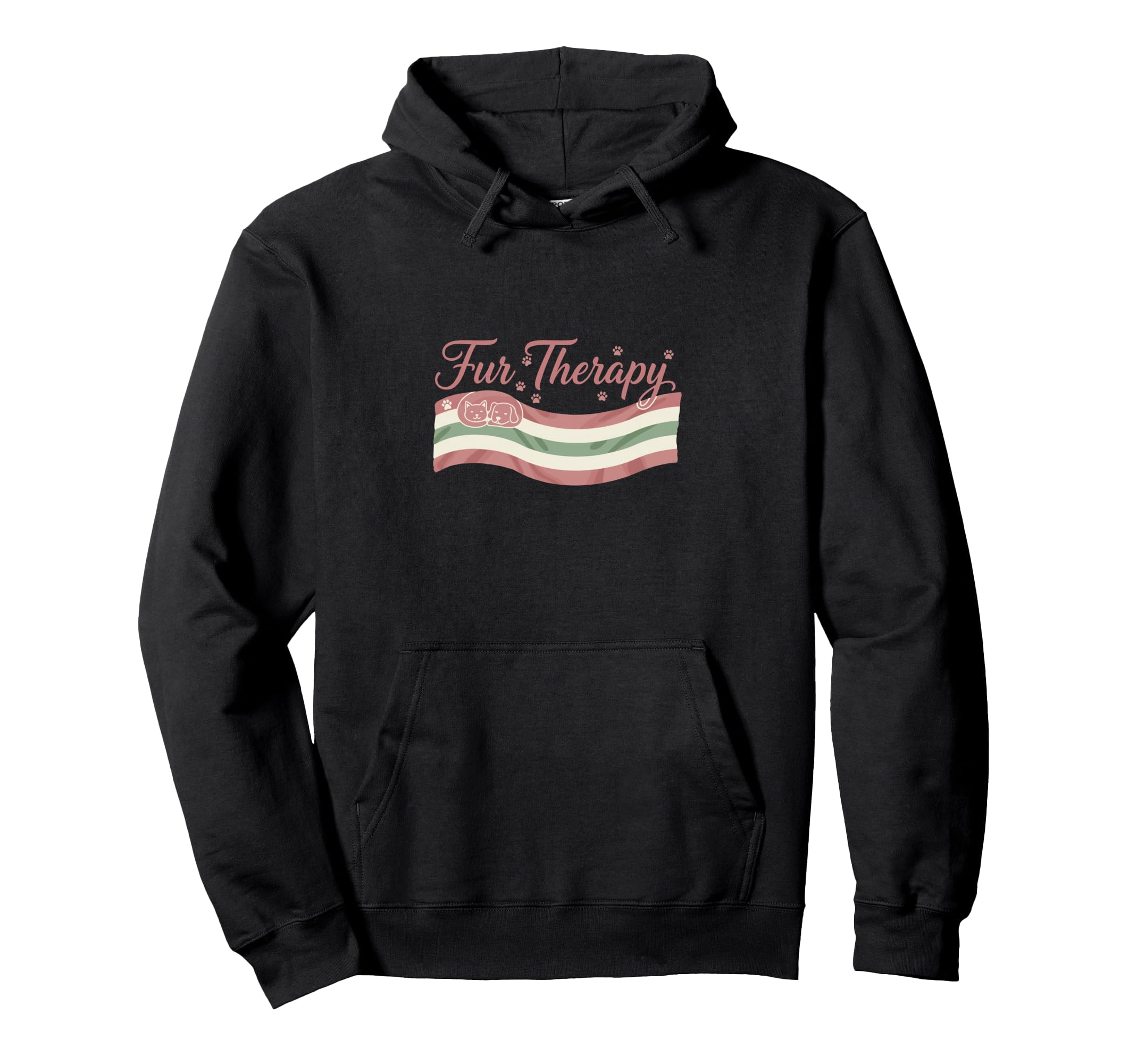 Fur Therapy Cat Dog Lover Hoodie - Casual Everyday Wear Men Women - T-Shirt, Sweatshirt, Hoodie