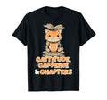 Cattitude Caffeine Chapters Cat Coffee T-Shirt - Trendy Graphic Unisex - T-Shirt, Sweatshirt, Hoodie