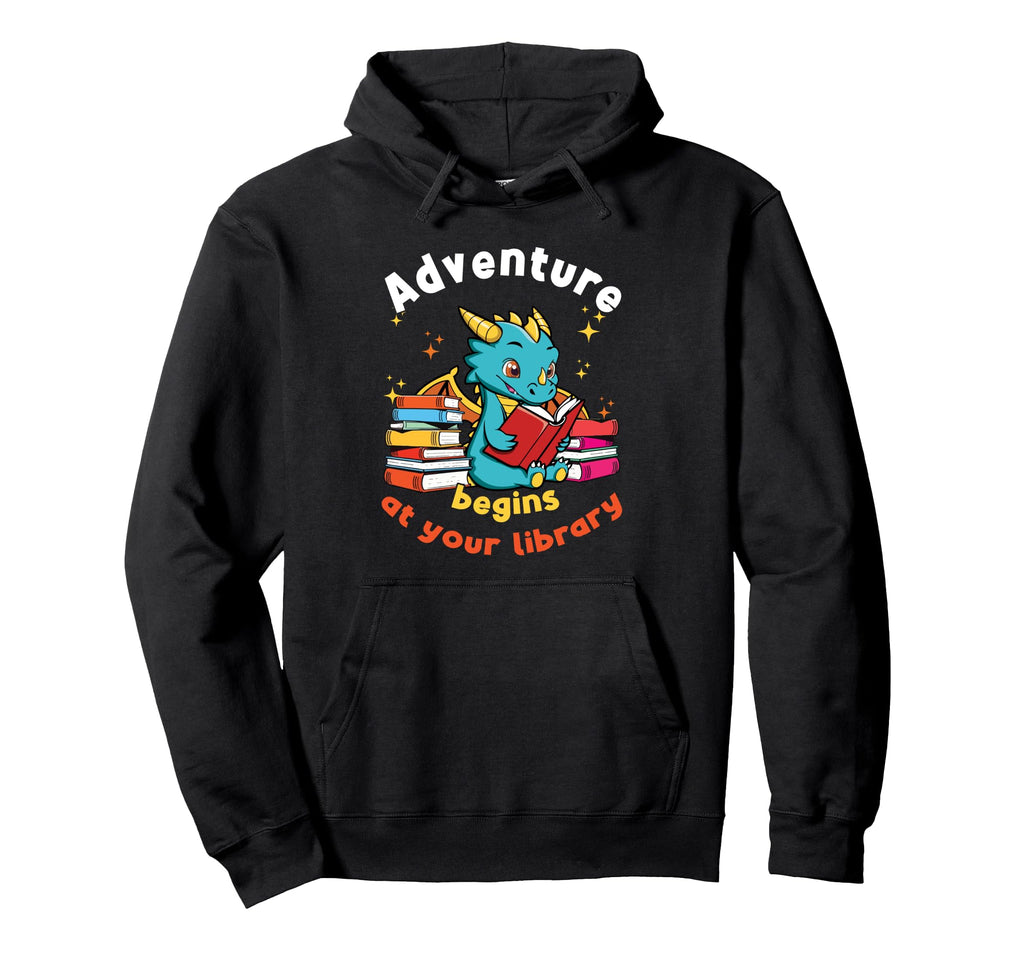 Adventure Begins Your Library Love Hoodie - Streetwear Style for Adults - T-Shirt, Sweatshirt, Hoodie