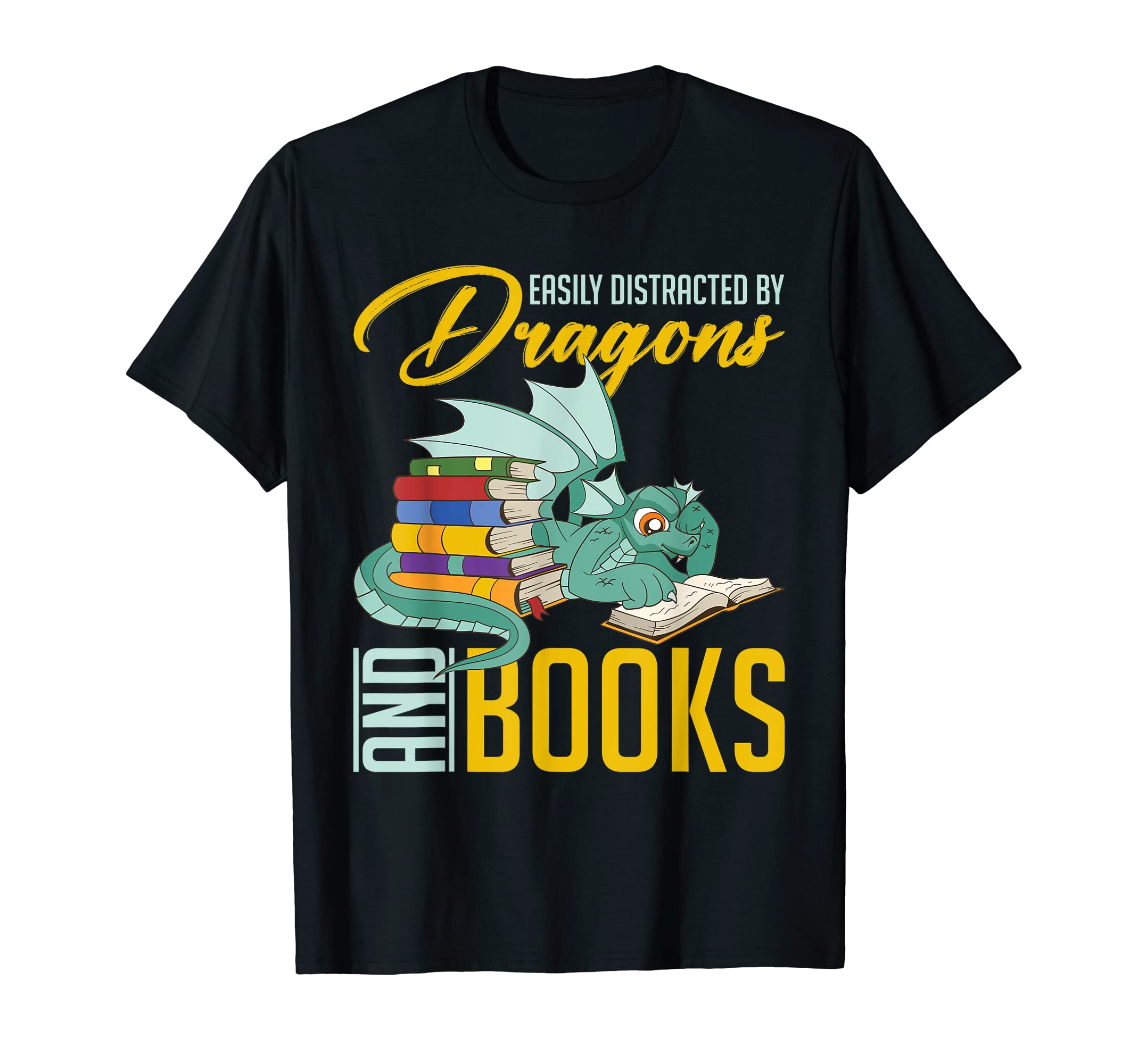 Book Reading Funny Easily Distracted T-Shirt - Unique Graphic Unisex - T-Shirt, Sweatshirt, Hoodie