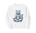 Meditating British Shorthair Cat Zen Sweatshirt - Graphic Print Men Women - T-Shirt, Sweatshirt, Hoodie