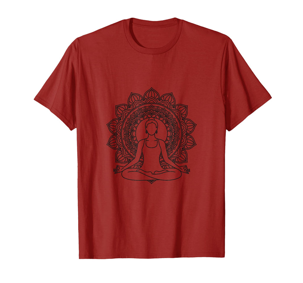 Mandala Yoga Meditation Pose T-Shirt - Fun Novelty Design for Adults - T-Shirt, Sweatshirt, Hoodie