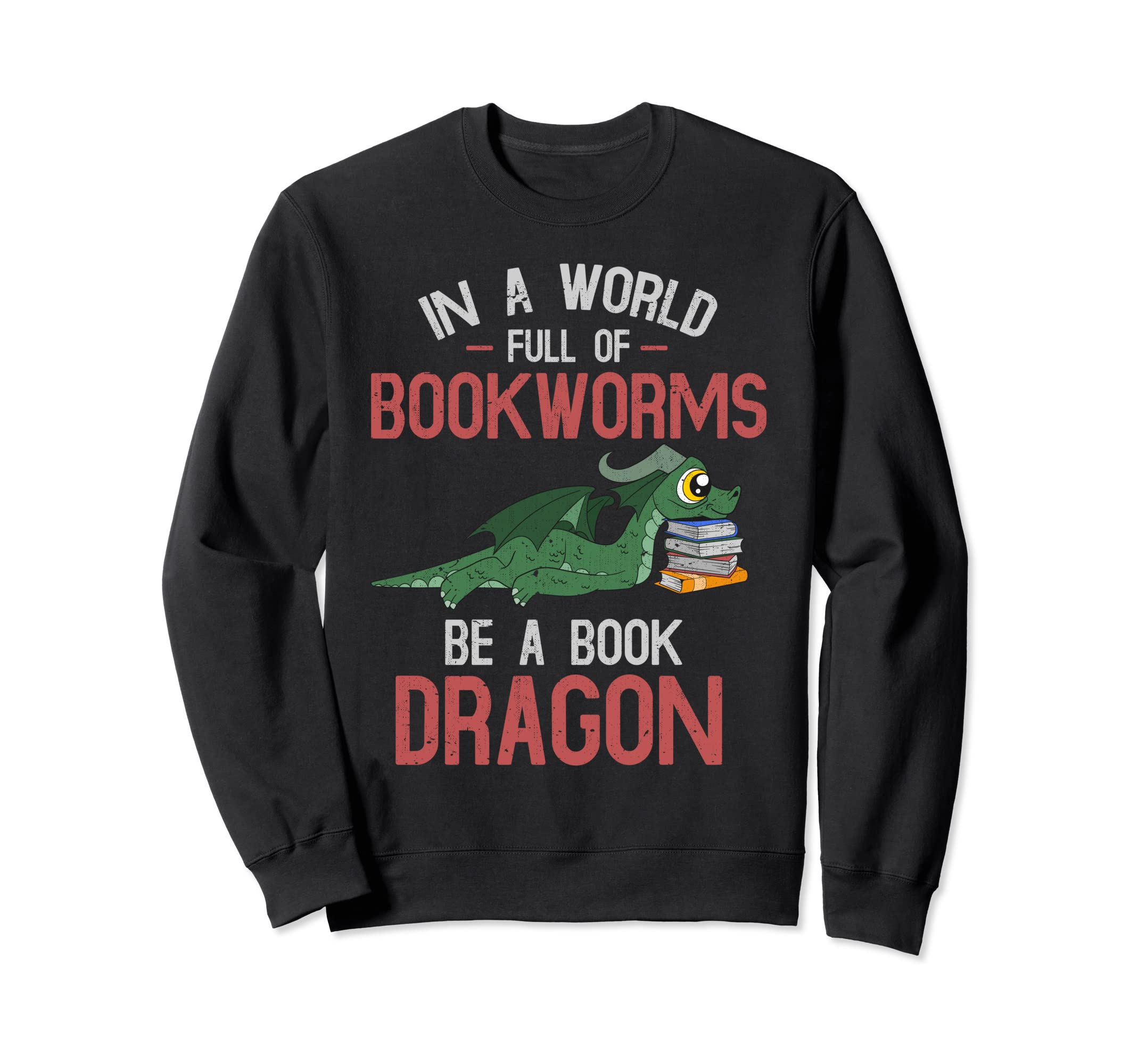 Funny Reading World Full Sweatshirt - Casual Everyday Wear for Adults - T-Shirt, Sweatshirt, Hoodie