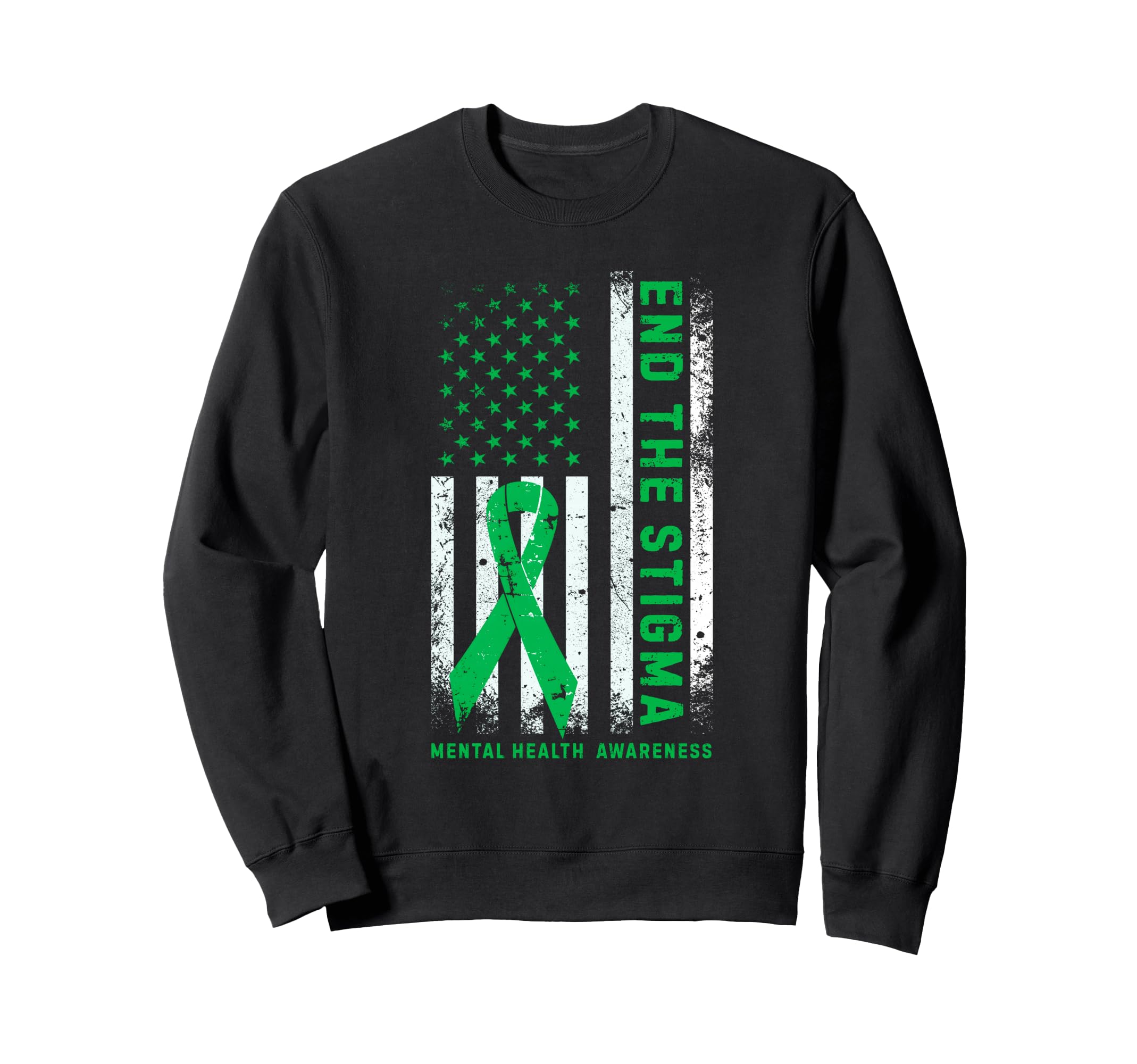 End Stigma Mental Health Awareness Sweatshirt - Minimalist Print Men Women - T-Shirt, Sweatshirt, Hoodie