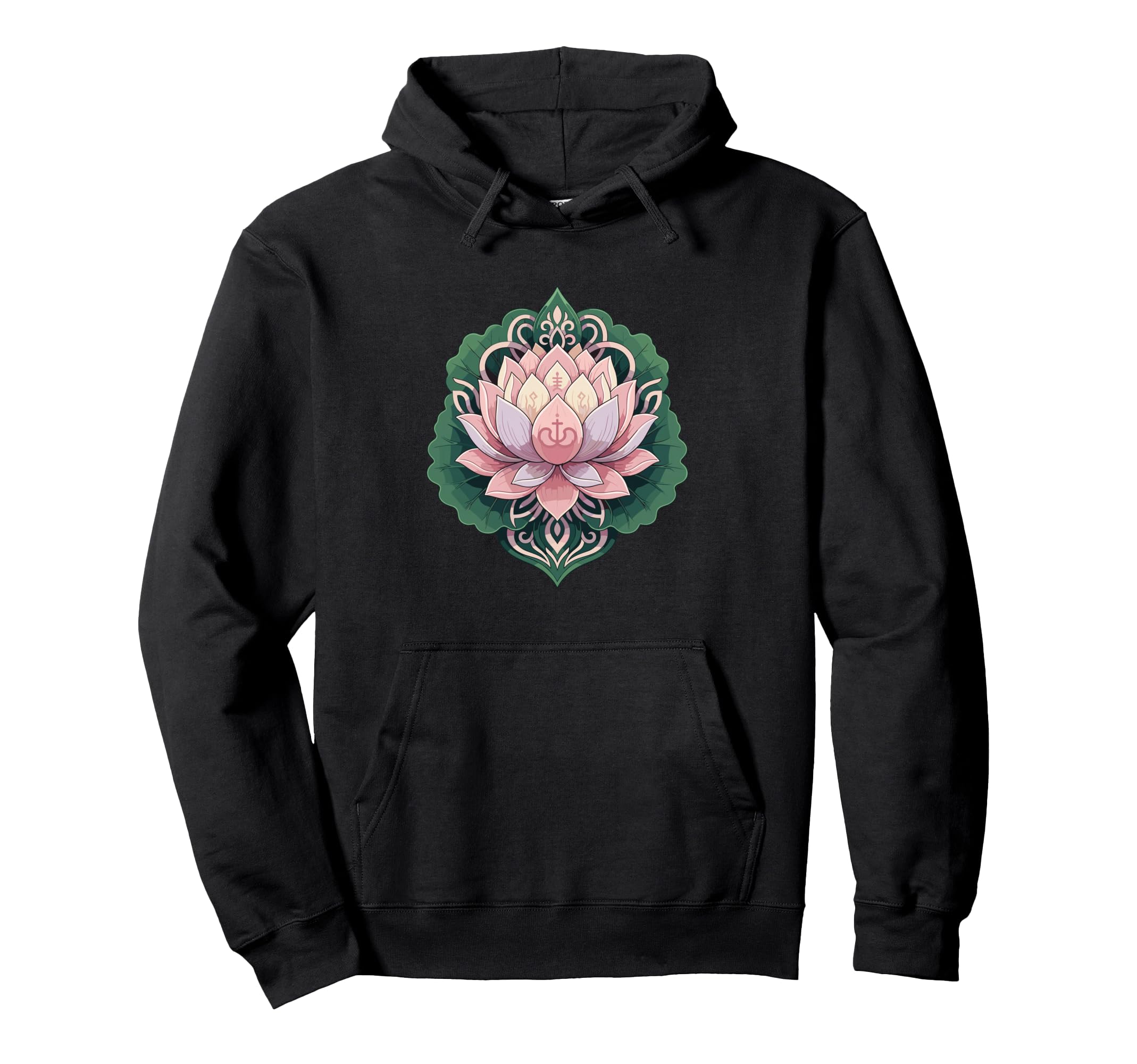 Lotus Mandala Yoga Meditation Sacred Hoodie - Aesthetic Graphic Men Women - T-Shirt, Sweatshirt, Hoodie