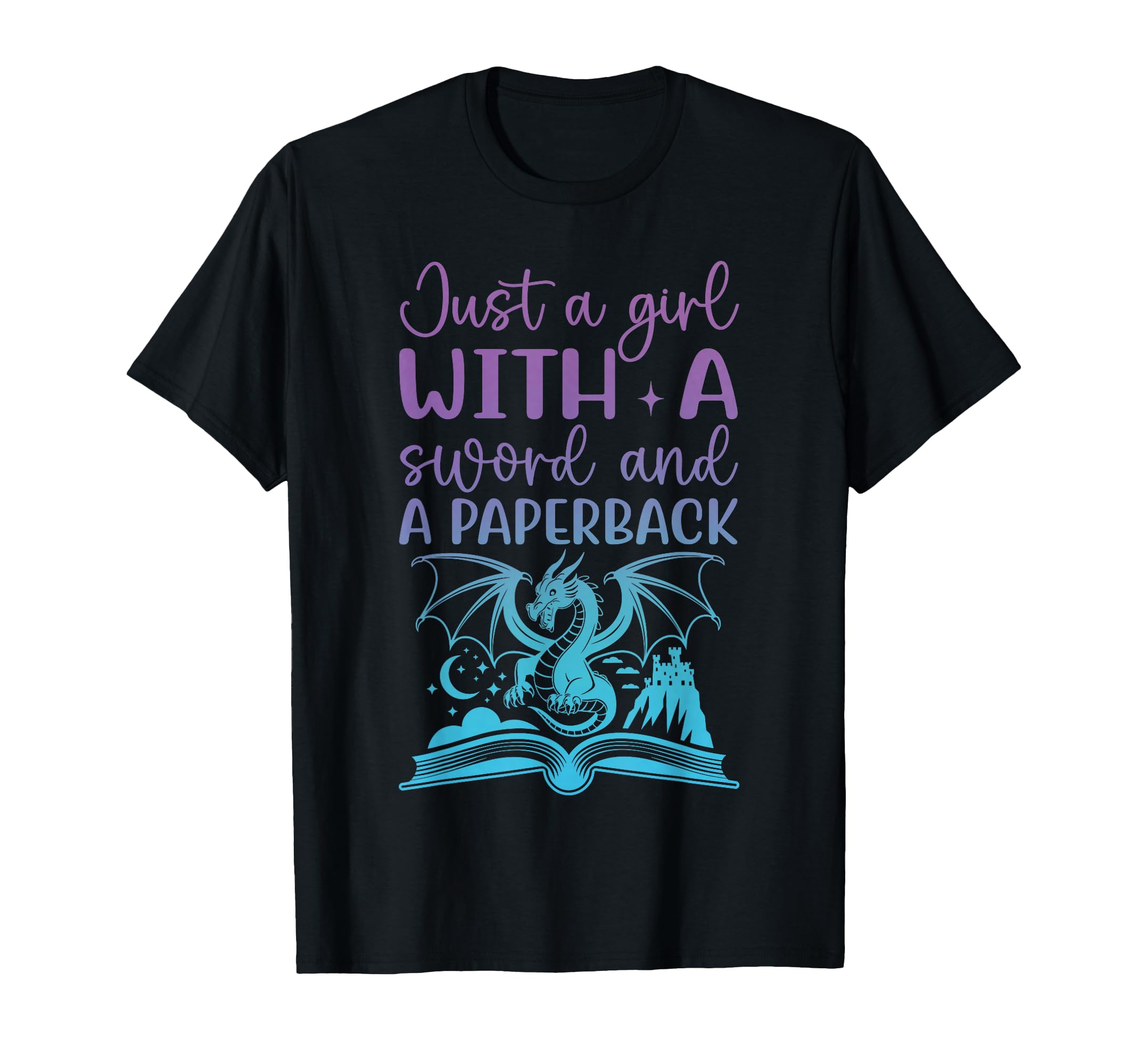 Just Sword And Paperback Fantasy Book T-Shirt - Streetwear Style Men Women - T-Shirt, Sweatshirt, Hoodie