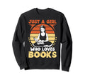 Just Who Loves Books Reading Sweatshirt - Minimalist Print for Adults - T-Shirt, Sweatshirt, Hoodie