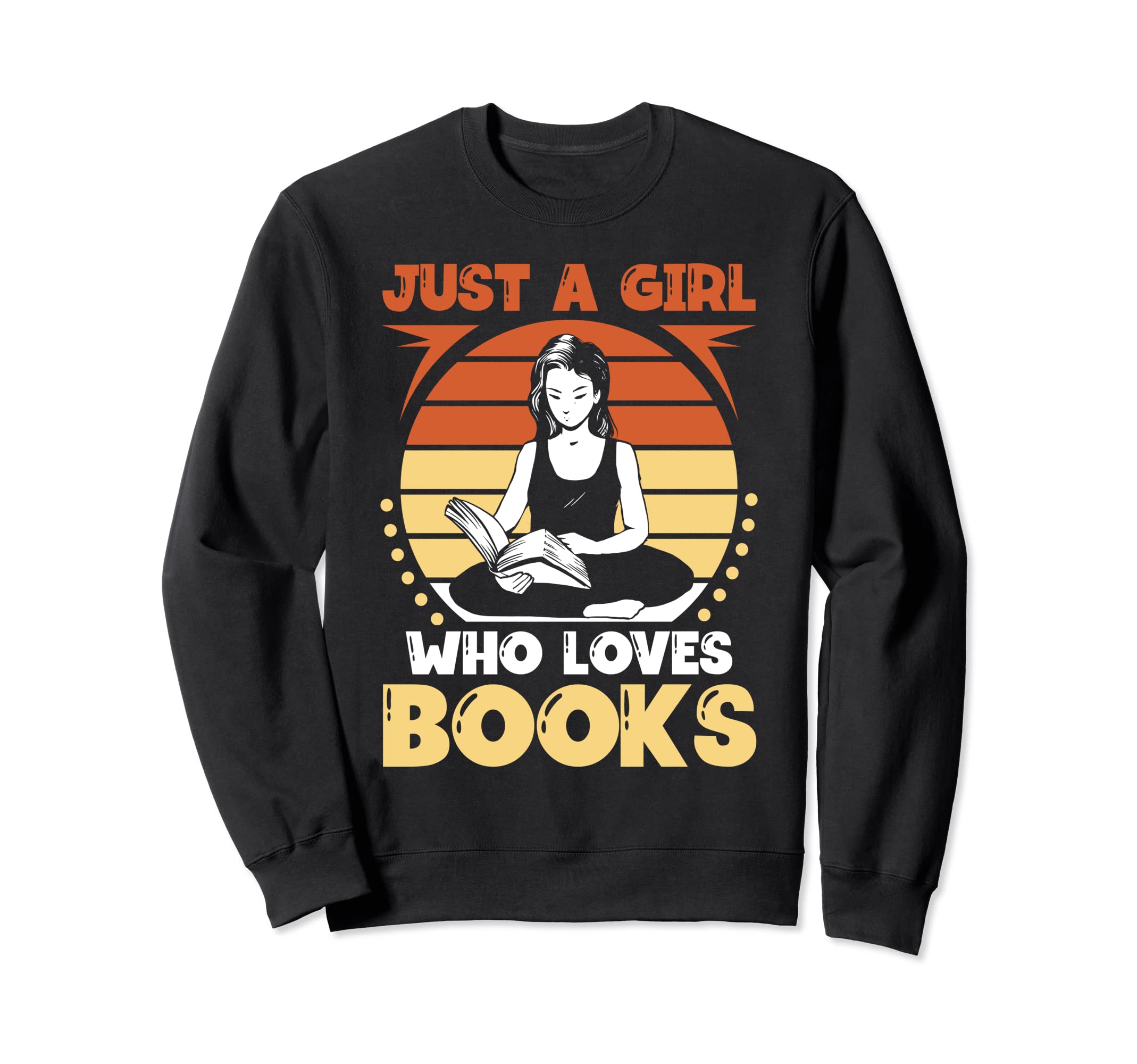 Just Who Loves Books Reading Sweatshirt - Minimalist Print for Adults - T-Shirt, Sweatshirt, Hoodie