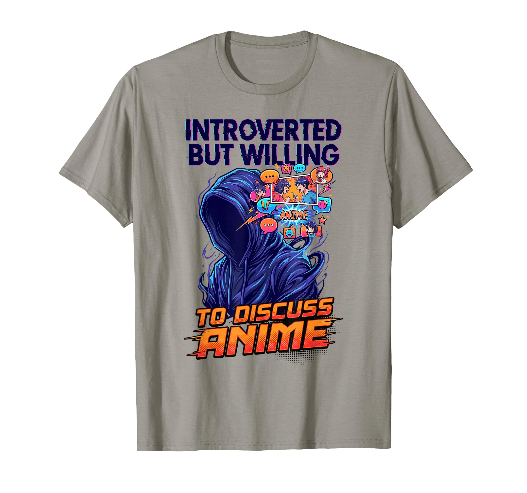 Introverted But Willing To Discuss Anime T-Shirt - Custom Art Print Unisex - T-Shirt, Sweatshirt, Hoodie