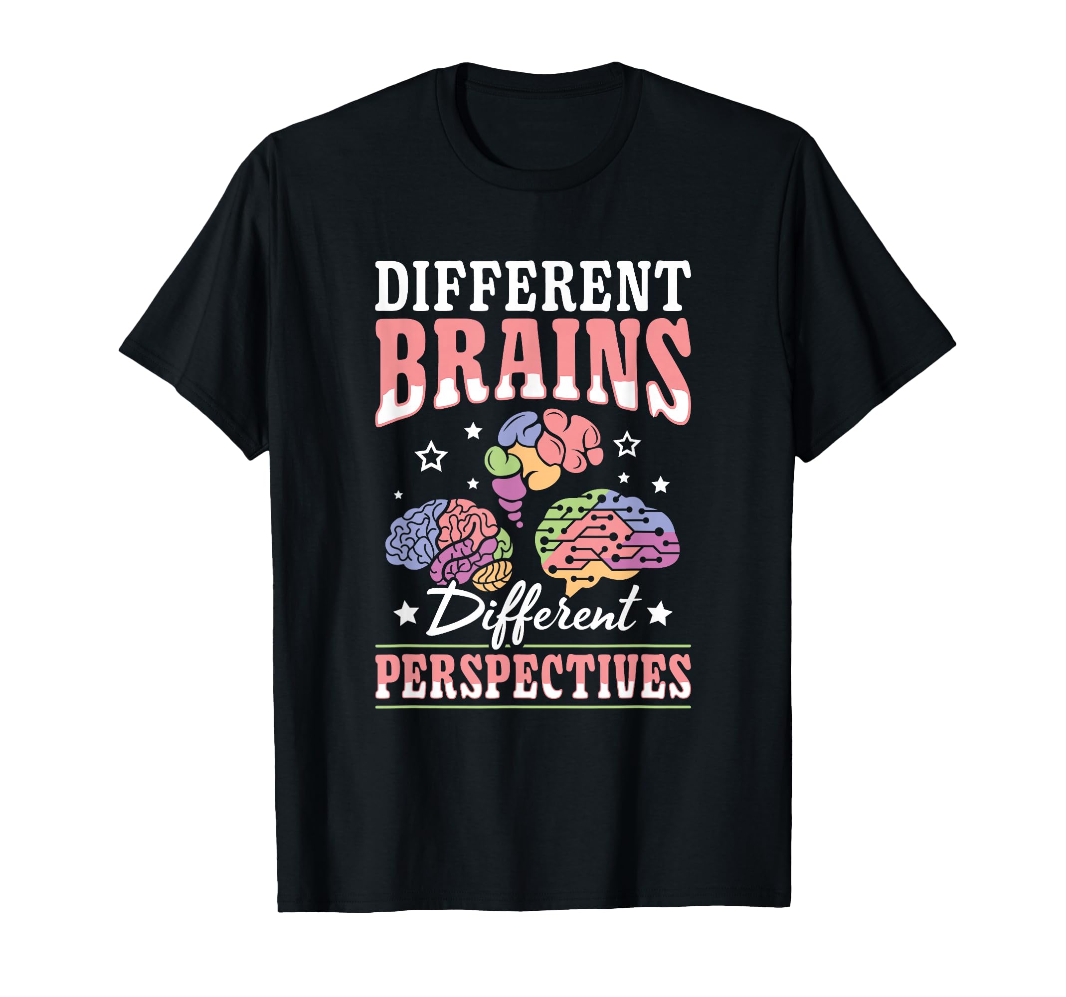 Different Brain Asd Adhd Neurodiversity T-Shirt - Trendy Graphic Men Women - T-Shirt, Sweatshirt, Hoodie