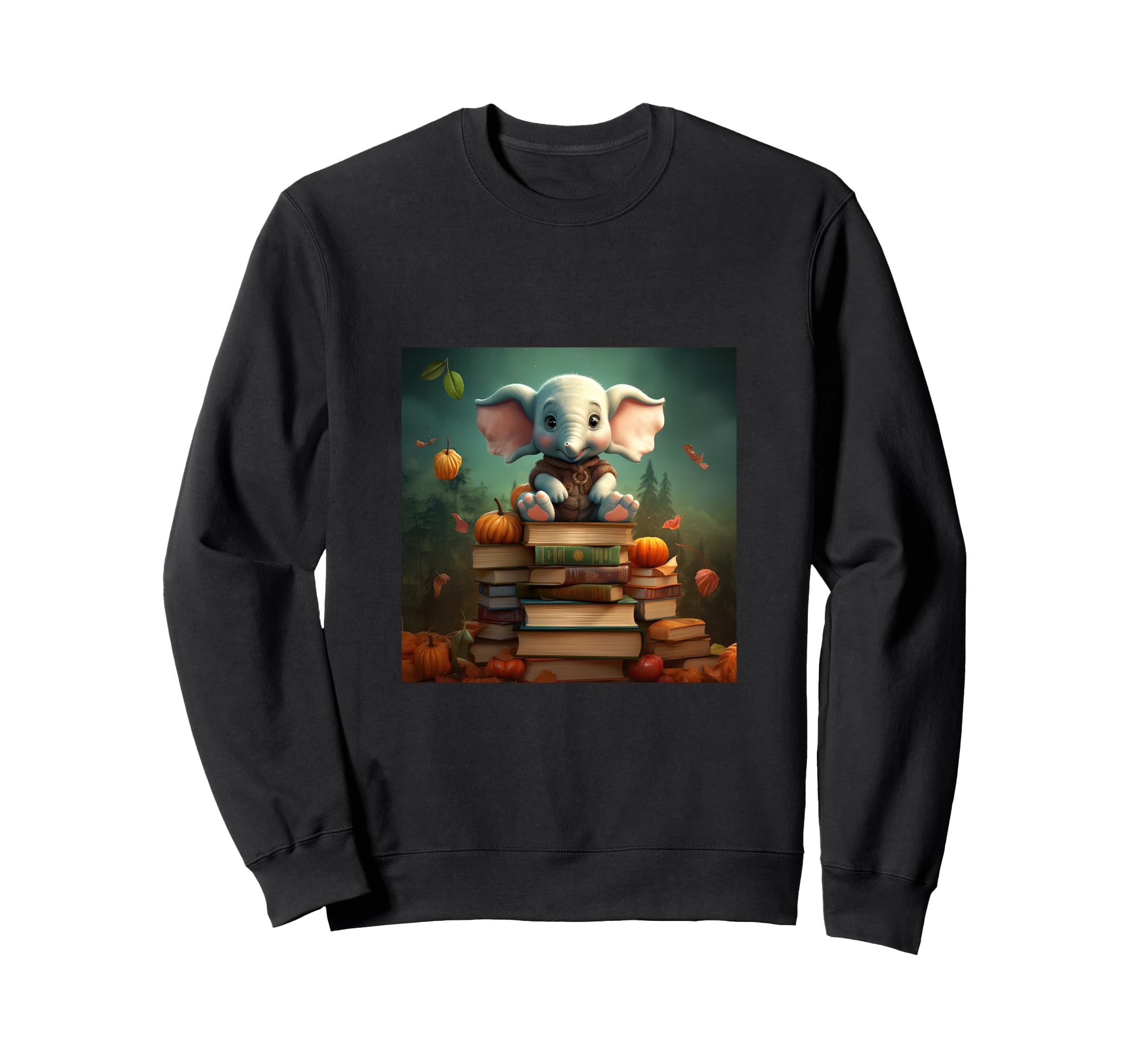 Book Nerd Elephant Reading Book Sweatshirt - Streetwear Style for Adults - T-Shirt, Sweatshirt, Hoodie