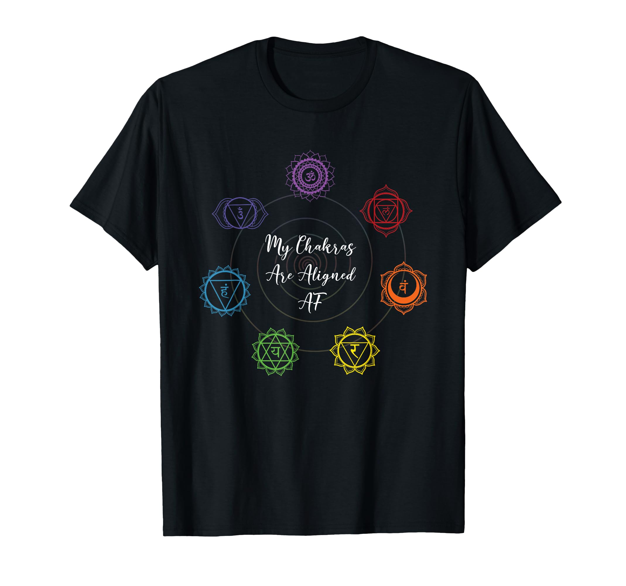 Chakra Alignment Reiki Crystals T-Shirt - Fun Novelty Design for Adults - T-Shirt, Sweatshirt, Hoodie