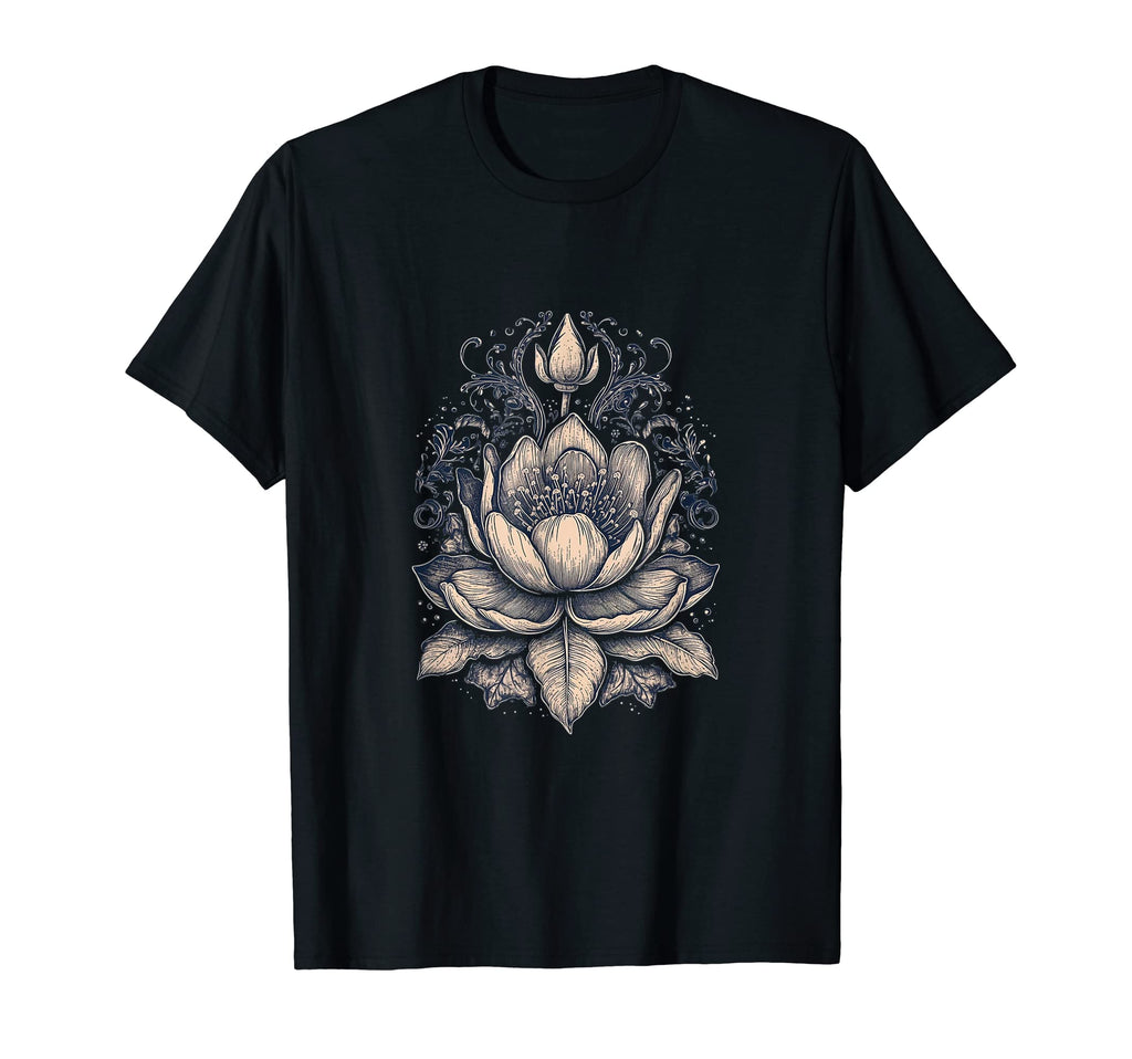 Yoga Lotus Flowers Buddhism T-Shirt - Streetwear Style for Adults - T-Shirt, Sweatshirt, Hoodie