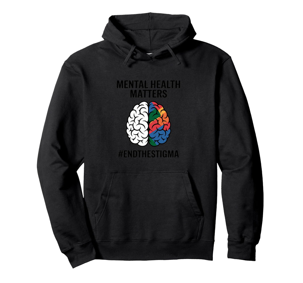 End Stigma Mental Health Matters Tie Dye Hoodie - Novelty Apparel Unisex - T-Shirt, Sweatshirt, Hoodie