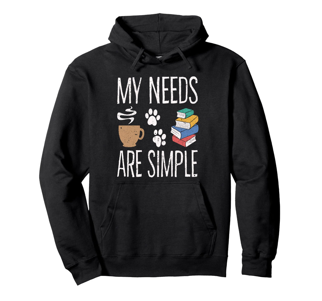 Coffee Pets And Books Reading Literature Hoodie - Custom Art Print Unisex - T-Shirt, Sweatshirt, Hoodie