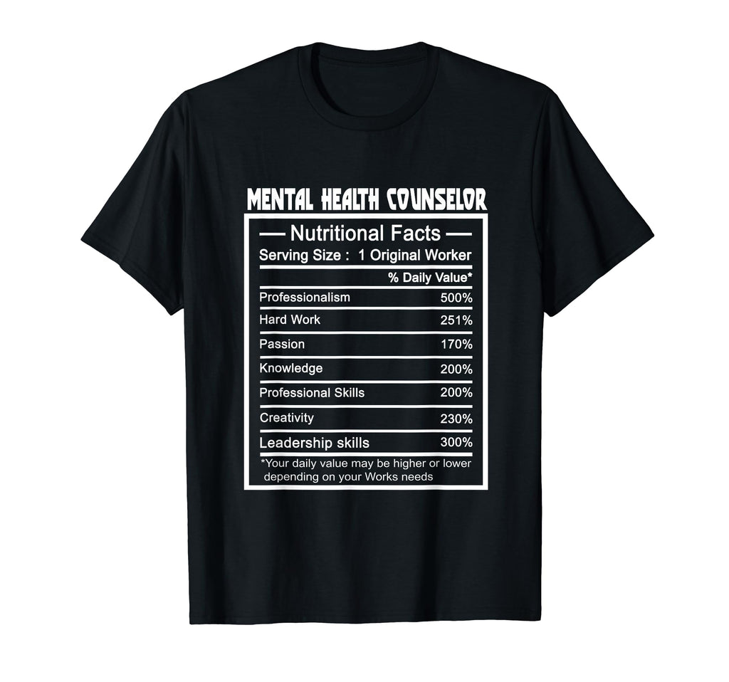 Funny Job Title Nutrition Facts Mental T-Shirt - Trendy Graphic for Adults - T-Shirt, Sweatshirt, Hoodie