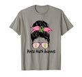 Messy Bun Mental Health Matters T-Shirt - Casual Everyday Wear for Adults - T-Shirt, Sweatshirt, Hoodie