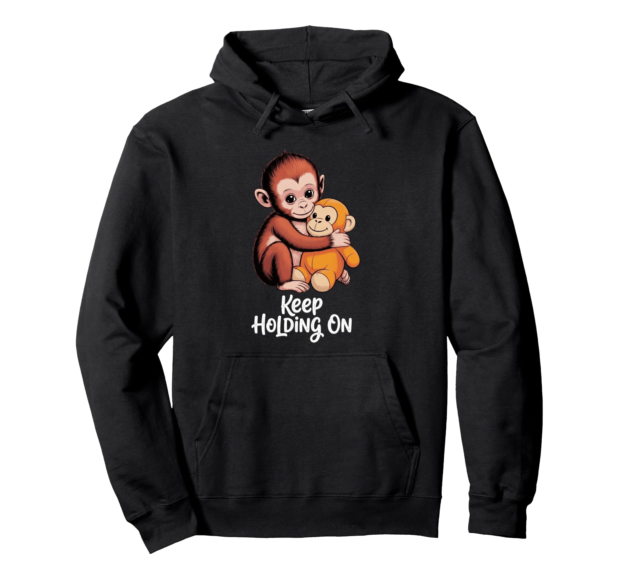 Punch Keep Holding Monkey Hoodie - Streetwear Style Men Women - T-Shirt, Sweatshirt, Hoodie