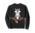 Meditation Wolf Yoga Pose Sweatshirt - Fun Novelty Design Men Women - T-Shirt, Sweatshirt, Hoodie