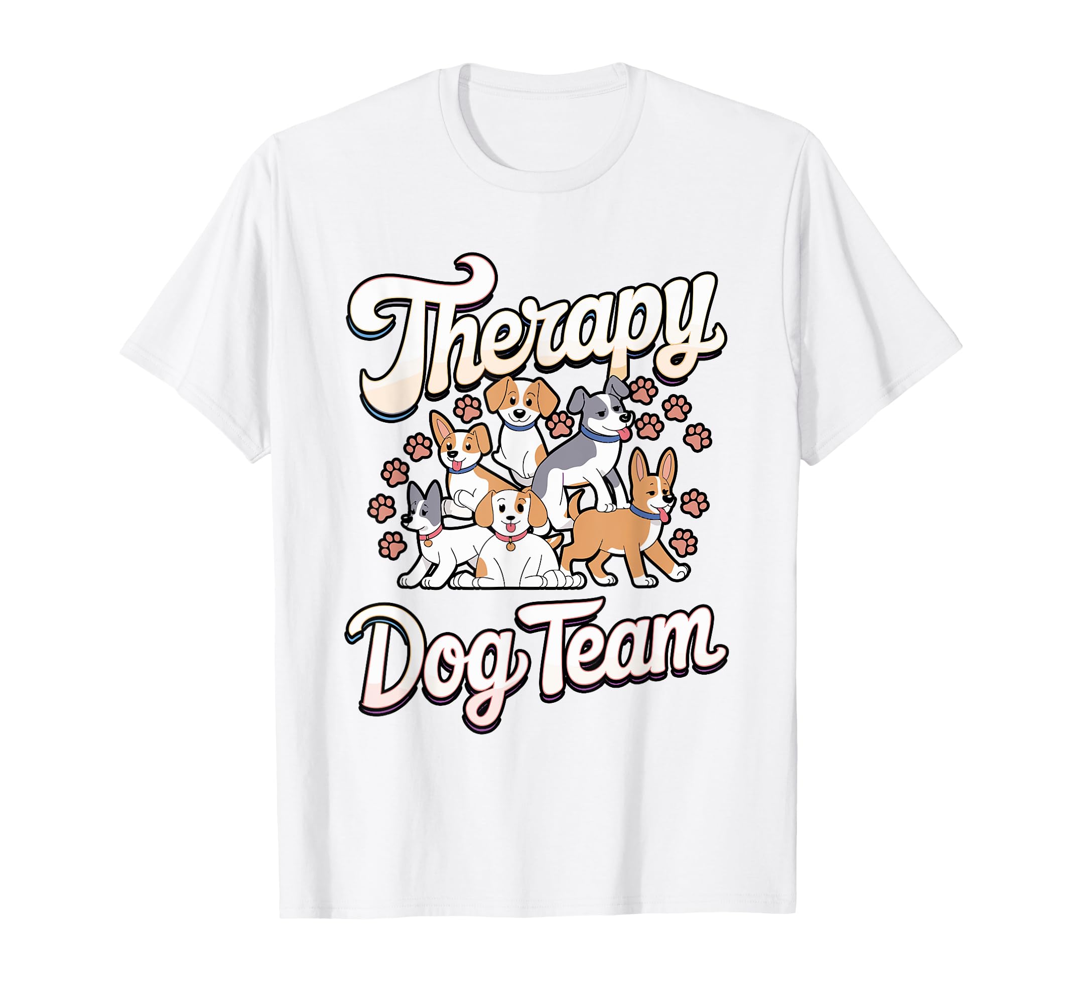 Therapy Dog Team Matching Therapy Dog T-Shirt - Novelty Apparel for Adults - T-Shirt, Sweatshirt, Hoodie