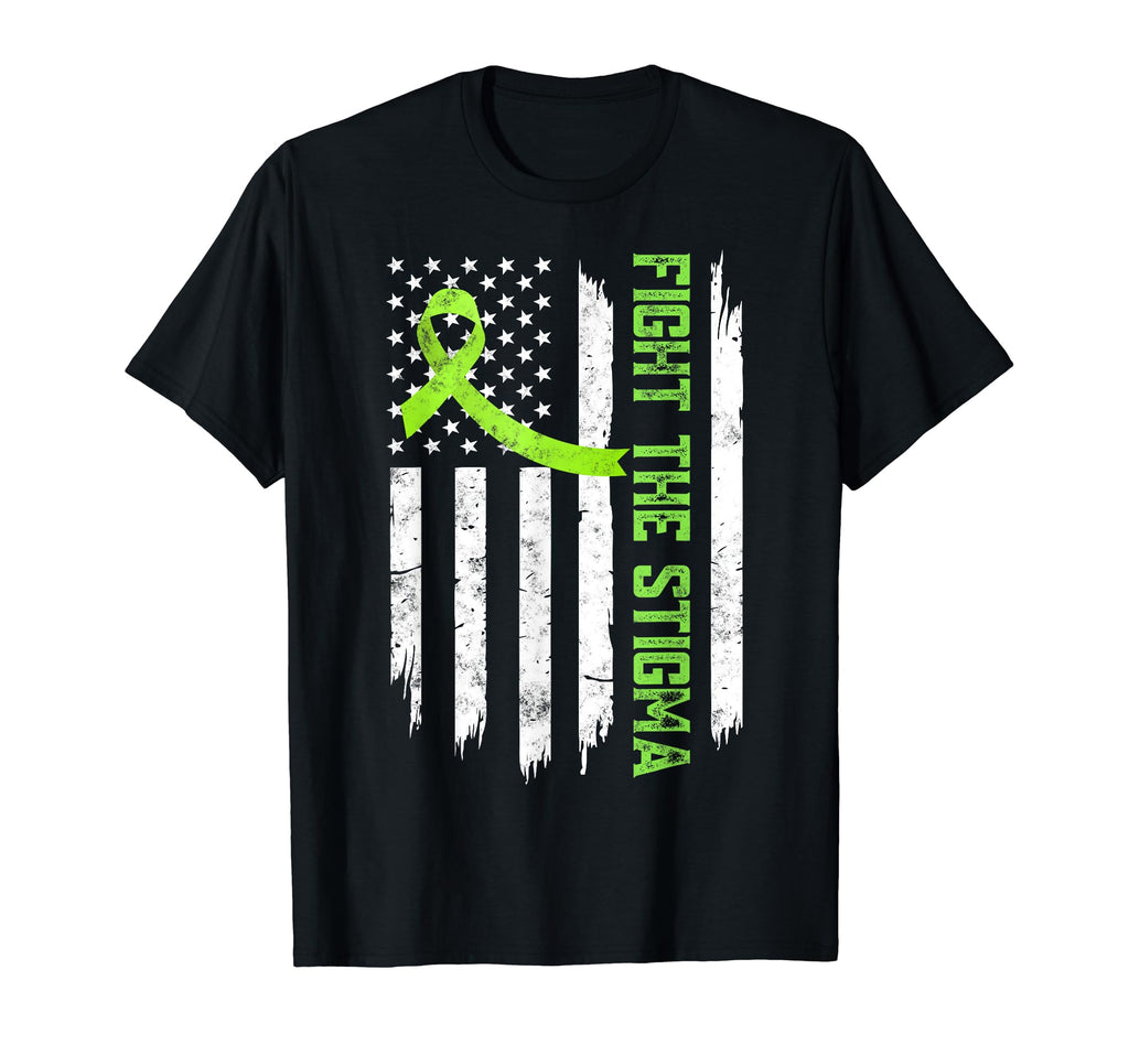 Fight Stigma American Flag T-Shirt - Casual Everyday Wear for Adults - T-Shirt, Sweatshirt, Hoodie
