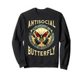 Antisocial Butterfly Gift Hoodie - Novelty Apparel Unisex - T-Shirt, Sweatshirt, Hoodie