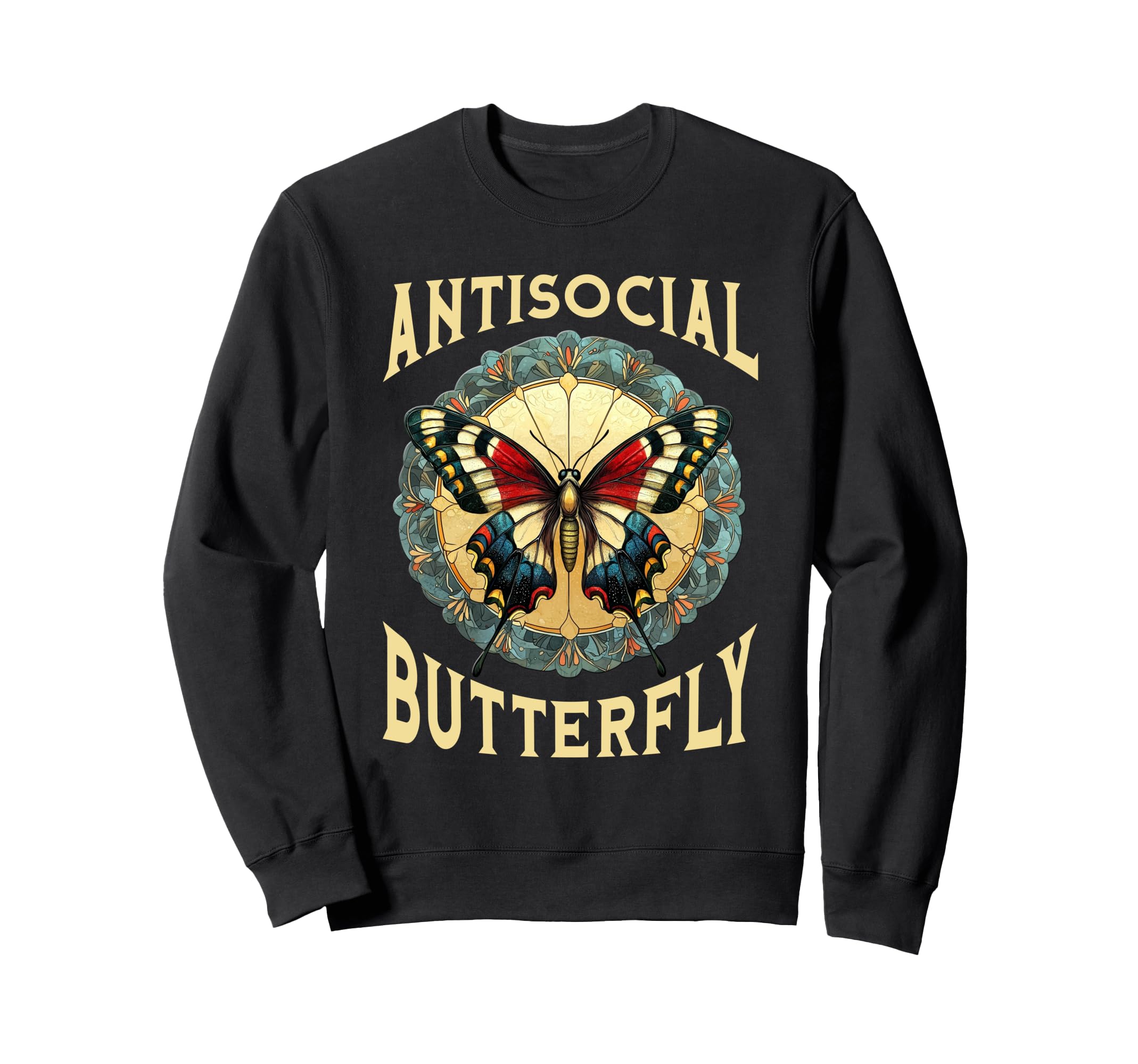 Antisocial Butterfly Gift Hoodie - Novelty Apparel Unisex - T-Shirt, Sweatshirt, Hoodie
