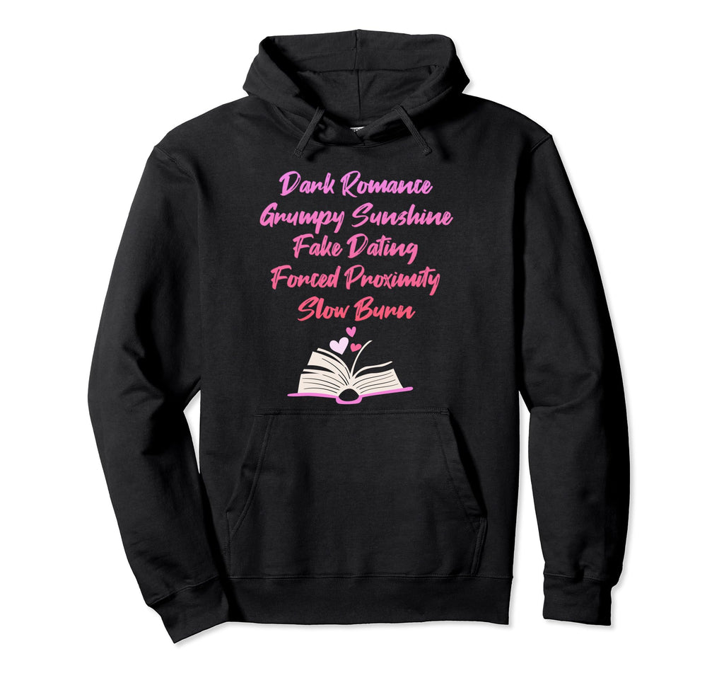 Bibliophile Romance Book Genre Hoodie - Aesthetic Graphic Unisex - T-Shirt, Sweatshirt, Hoodie