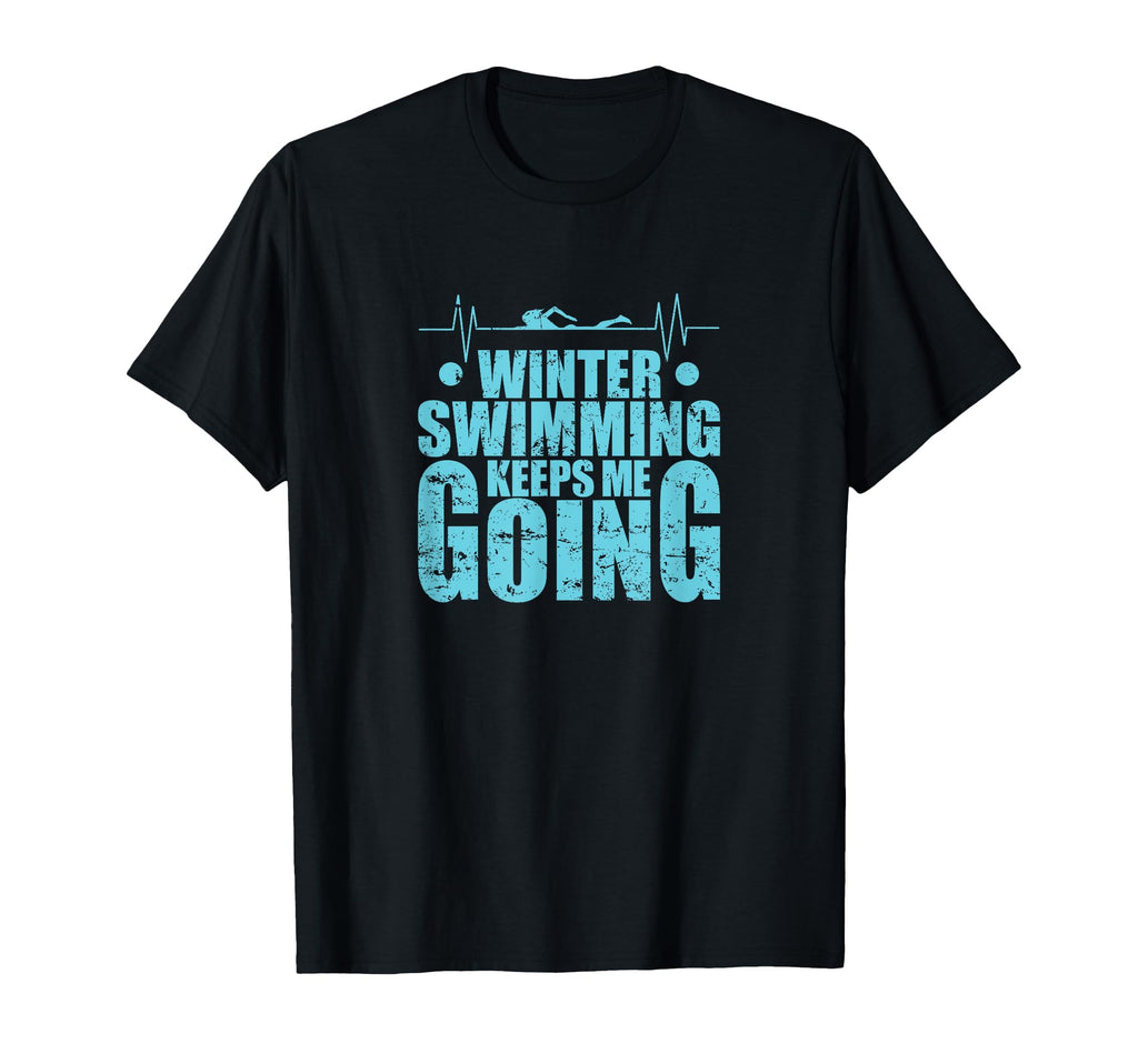 Swimming Water Cold Winter Ice Sweatshirt - Minimalist Print Men Women - T-Shirt, Sweatshirt, Hoodie