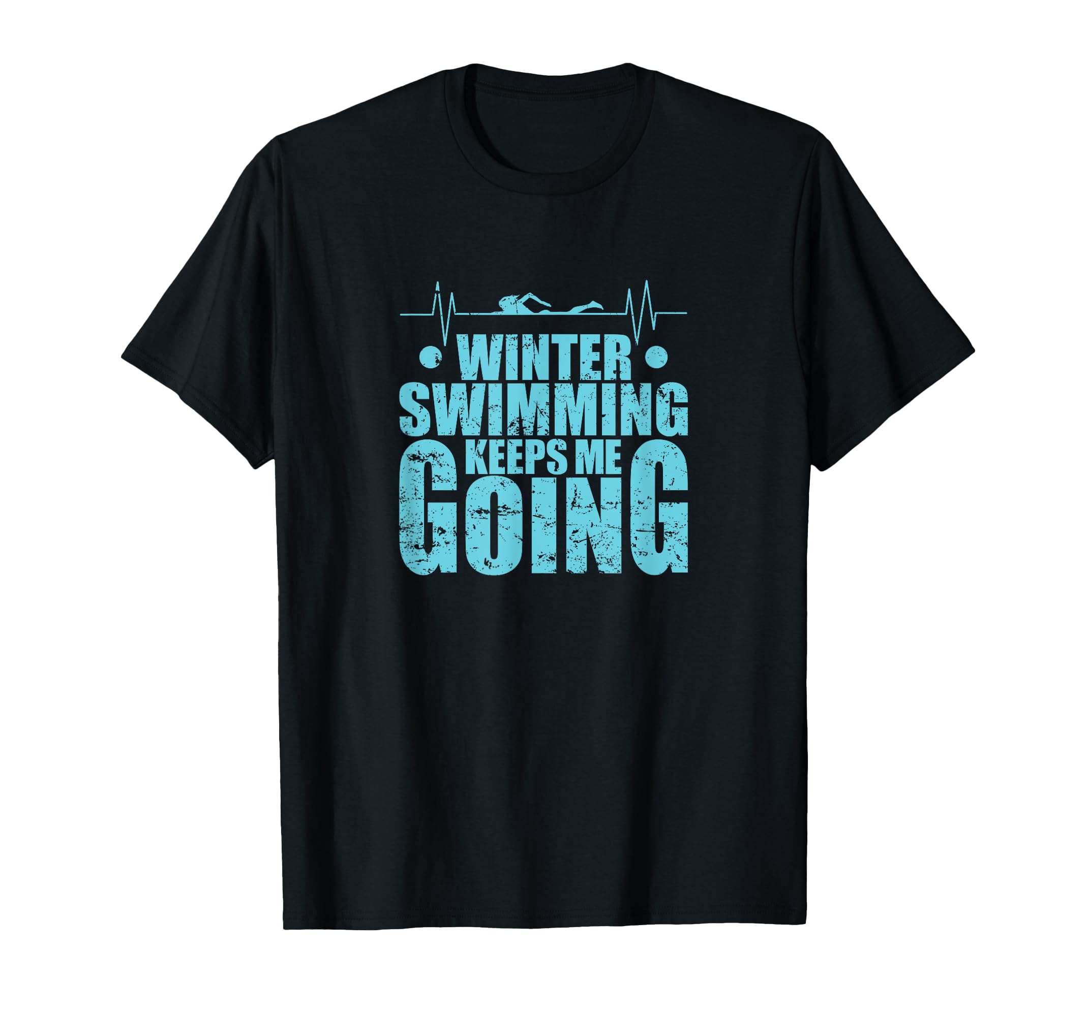 Swimming Water Cold Winter Ice Sweatshirt - Minimalist Print Men Women - T-Shirt, Sweatshirt, Hoodie
