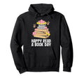 Happy Read Book Day Introvert Book Hoodie - Minimalist Print Men Women - T-Shirt, Sweatshirt, Hoodie