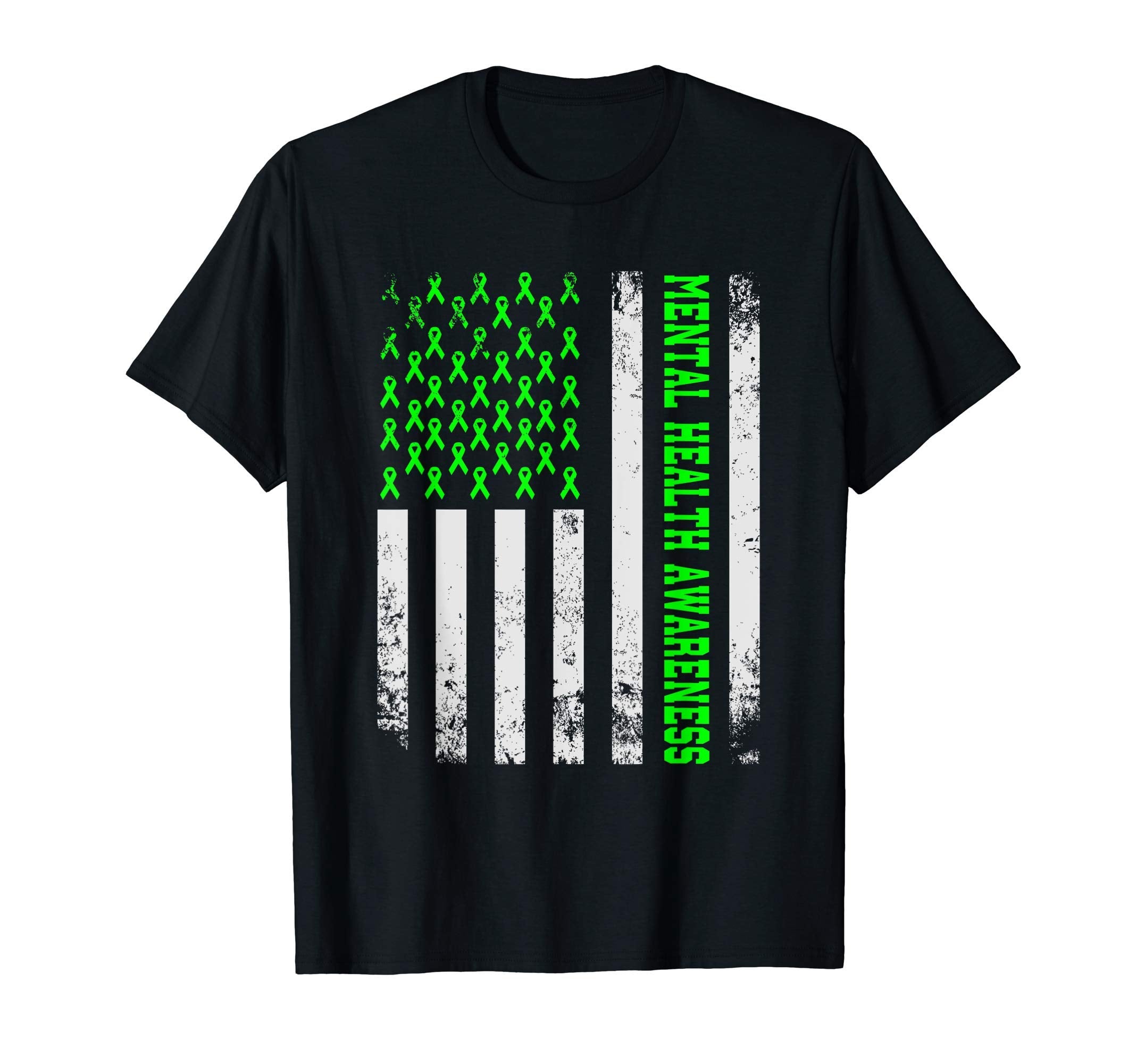 Mental Health Matters American Flag T-Shirt - Unique Graphic Men Women - T-Shirt, Sweatshirt, Hoodie