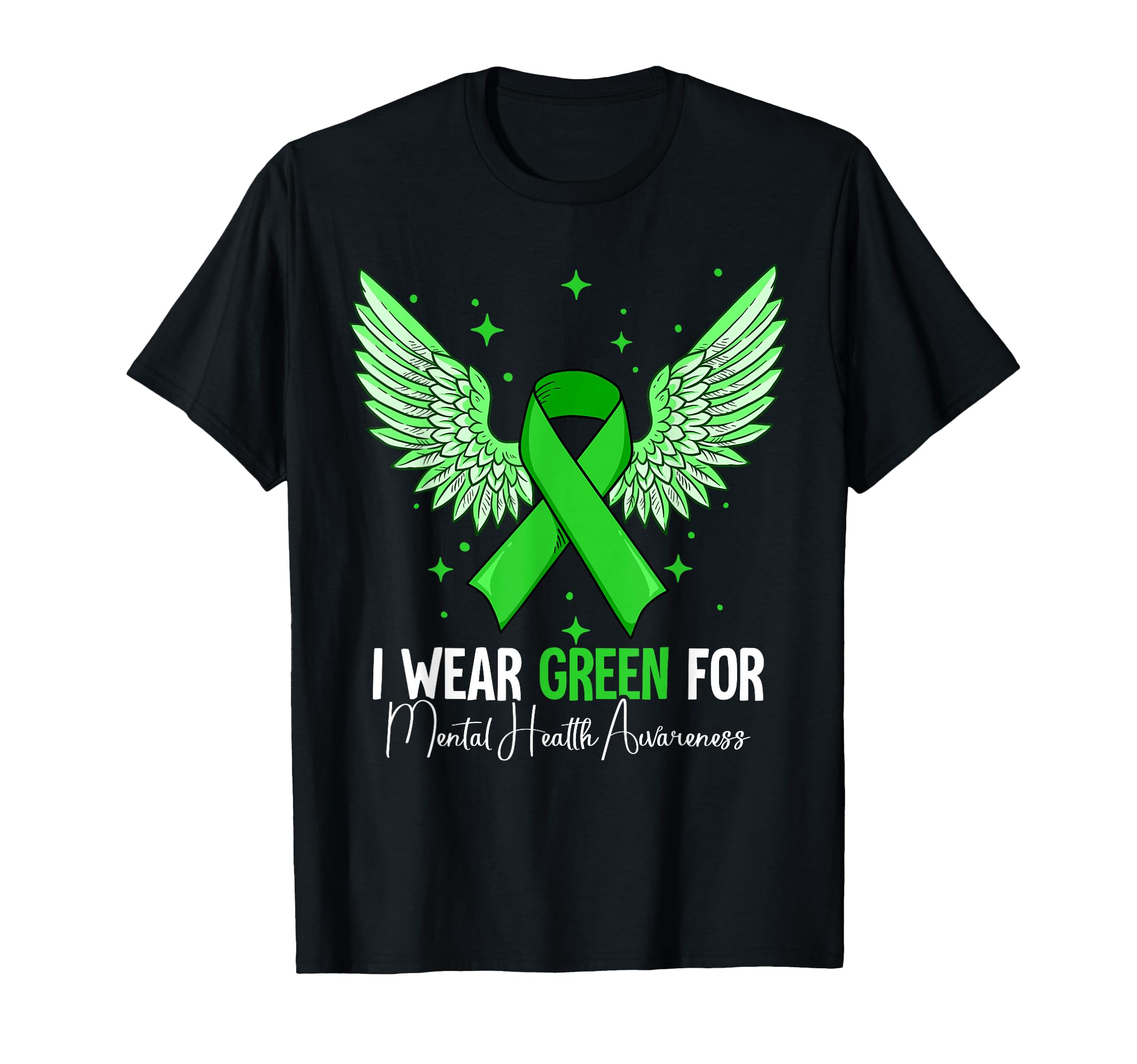 I Wear Green Mental Health Awareness T-Shirt - Novelty Apparel for Adults - T-Shirt, Sweatshirt, Hoodie