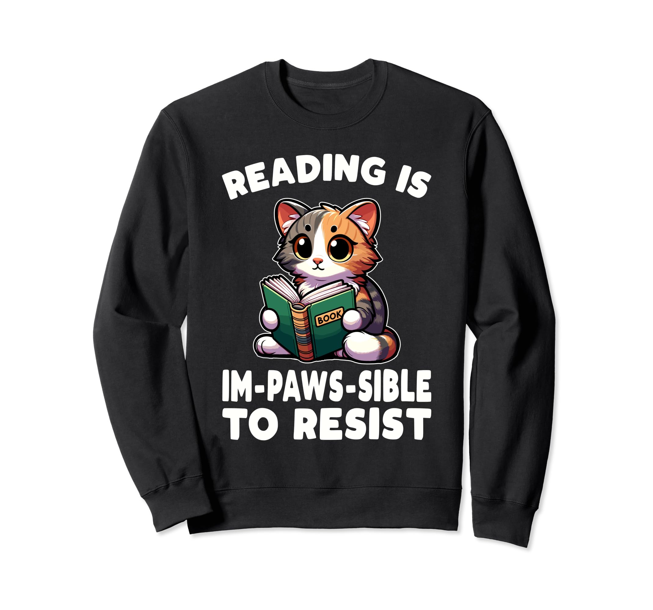 Reading Book Cat Library Reading Sweatshirt - Streetwear Style for Adults - T-Shirt, Sweatshirt, Hoodie