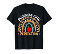 Progress Over Perfection Boho Rainbow T-Shirt - Trendy Graphic Unisex - T-Shirt, Sweatshirt, Hoodie