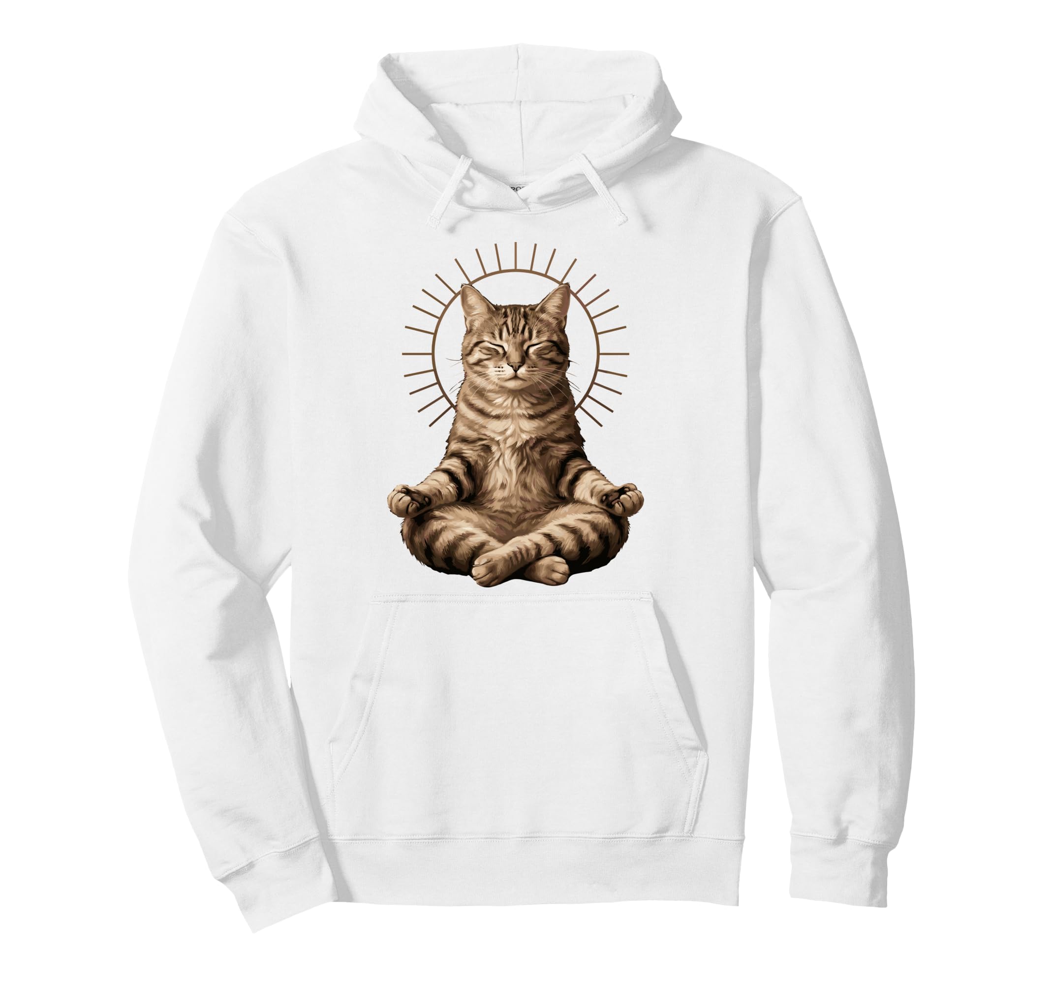 Yoga Meditation Lotus Pose Cat Namaste Zen Hoodie - Trendy Graphic Unisex - T-Shirt, Sweatshirt, Hoodie