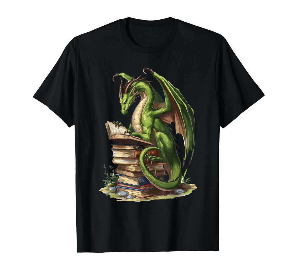 Bookworm Dragons Reading Book Love T-Shirt - Aesthetic Graphic Men Women - T-Shirt, Sweatshirt, Hoodie
