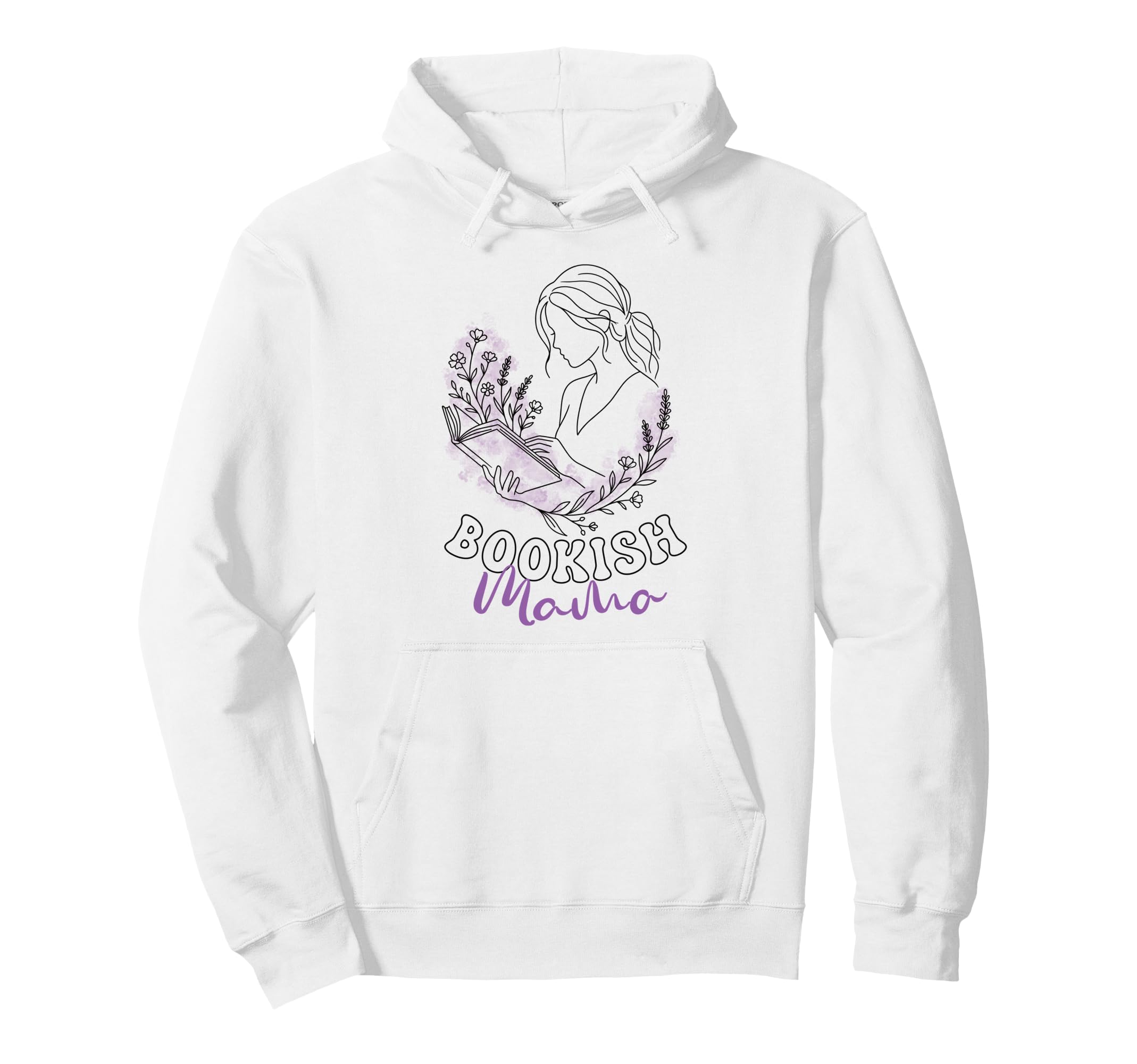 Bookish Mama Reader Floral Wildflower Hoodie - Novelty Apparel Unisex - T-Shirt, Sweatshirt, Hoodie