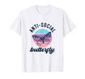 Funny Anti Social Butterfly Introvert T-Shirt - Streetwear Style Unisex - T-Shirt, Sweatshirt, Hoodie
