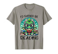Id Rather Be Reading Book Dragon Bookworm T-Shirt - Minimalist Print Unisex - T-Shirt, Sweatshirt, Hoodie