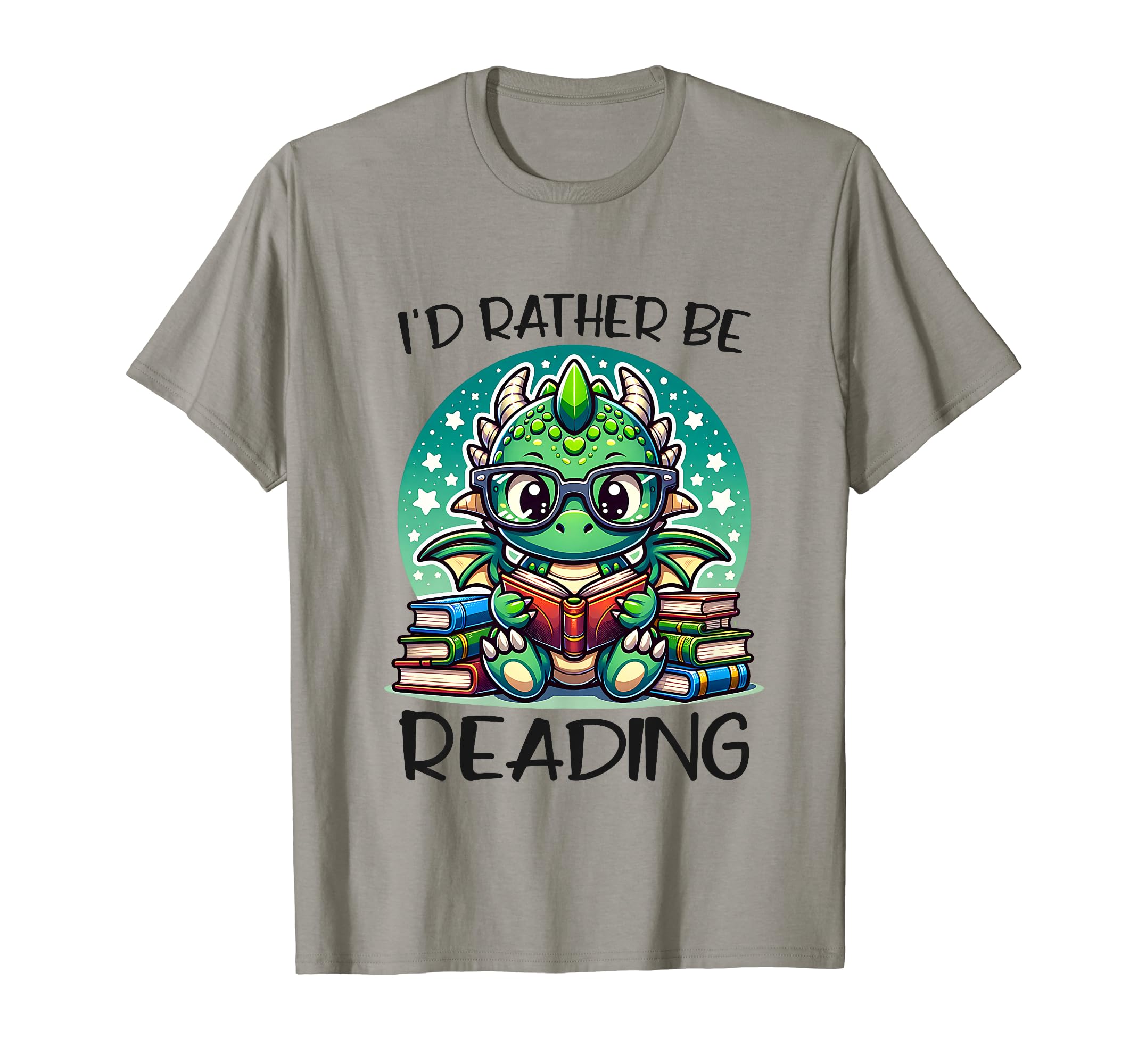 Id Rather Be Reading Book Dragon Bookworm T-Shirt - Minimalist Print Unisex - T-Shirt, Sweatshirt, Hoodie