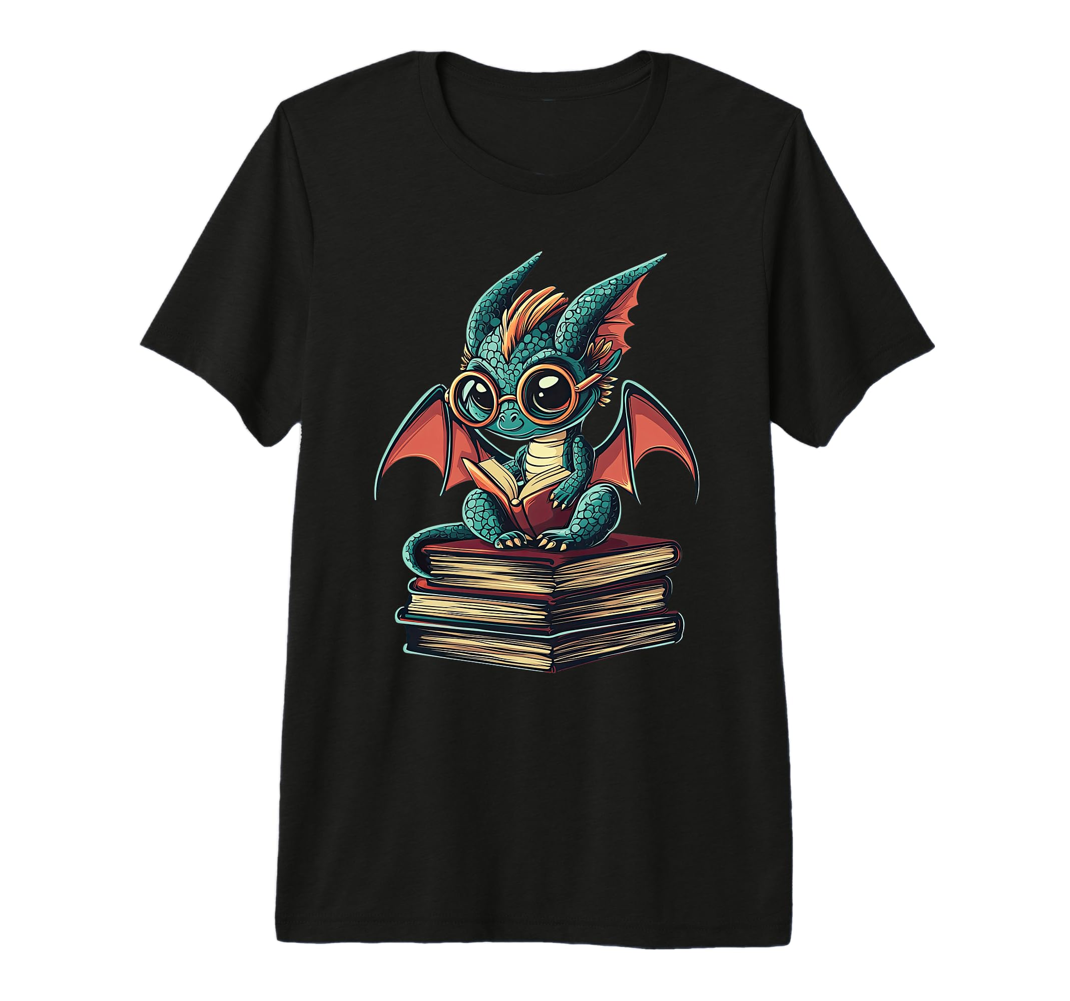 Nerdy Dragon Fantasy Bookish Bibliophile T-Shirt - Unique Graphic Unisex - T-Shirt, Sweatshirt, Hoodie