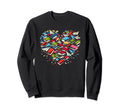 Heart Library Books Book Reading Sweatshirt - Minimalist Print Men Women - T-Shirt, Sweatshirt, Hoodie